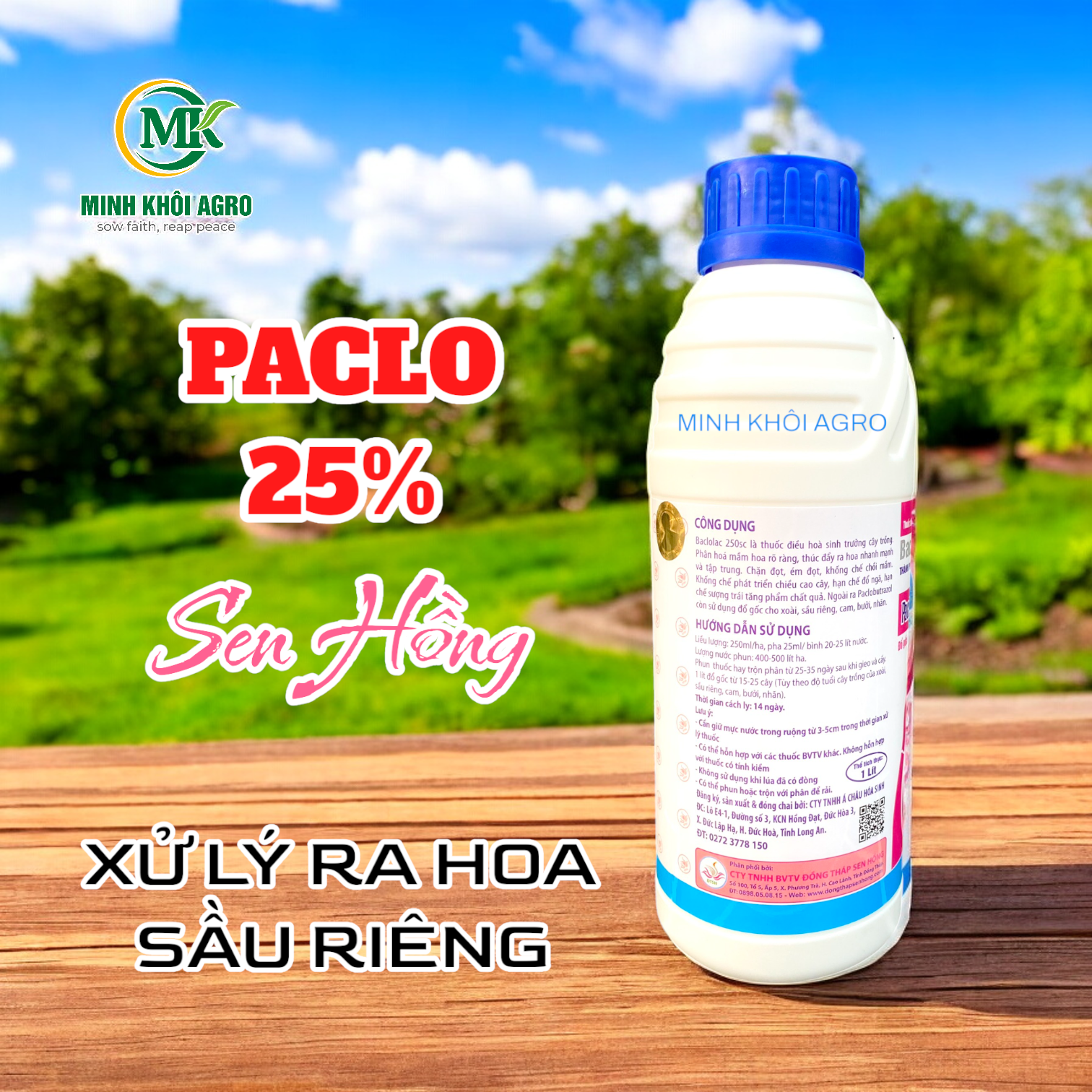 Baclolac 250SC (Paclo Sen Hồng Đồng Tháp) - Chai 1 lít